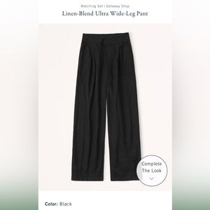 Abercrombie Black Linen Pants